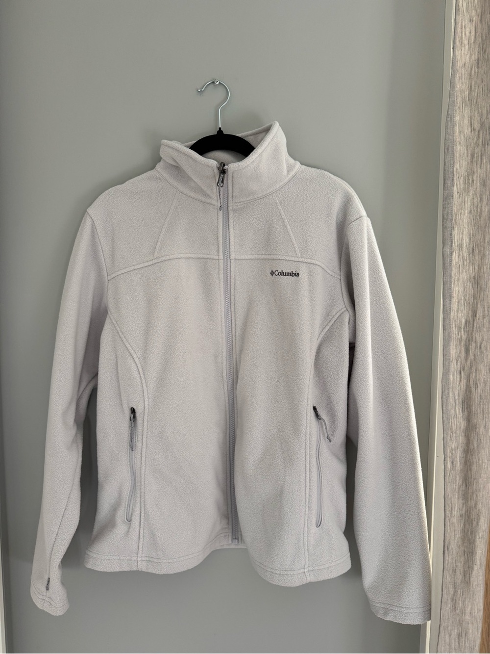 Columbia Full-Zip Fleece Jacket - Size XL - Off White